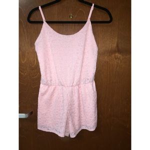 Pink strapped romper